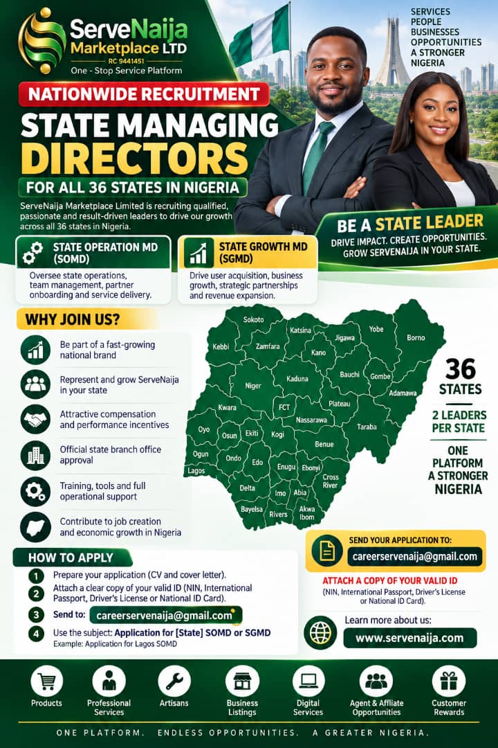 ServeNaija State MD Applicants 2026